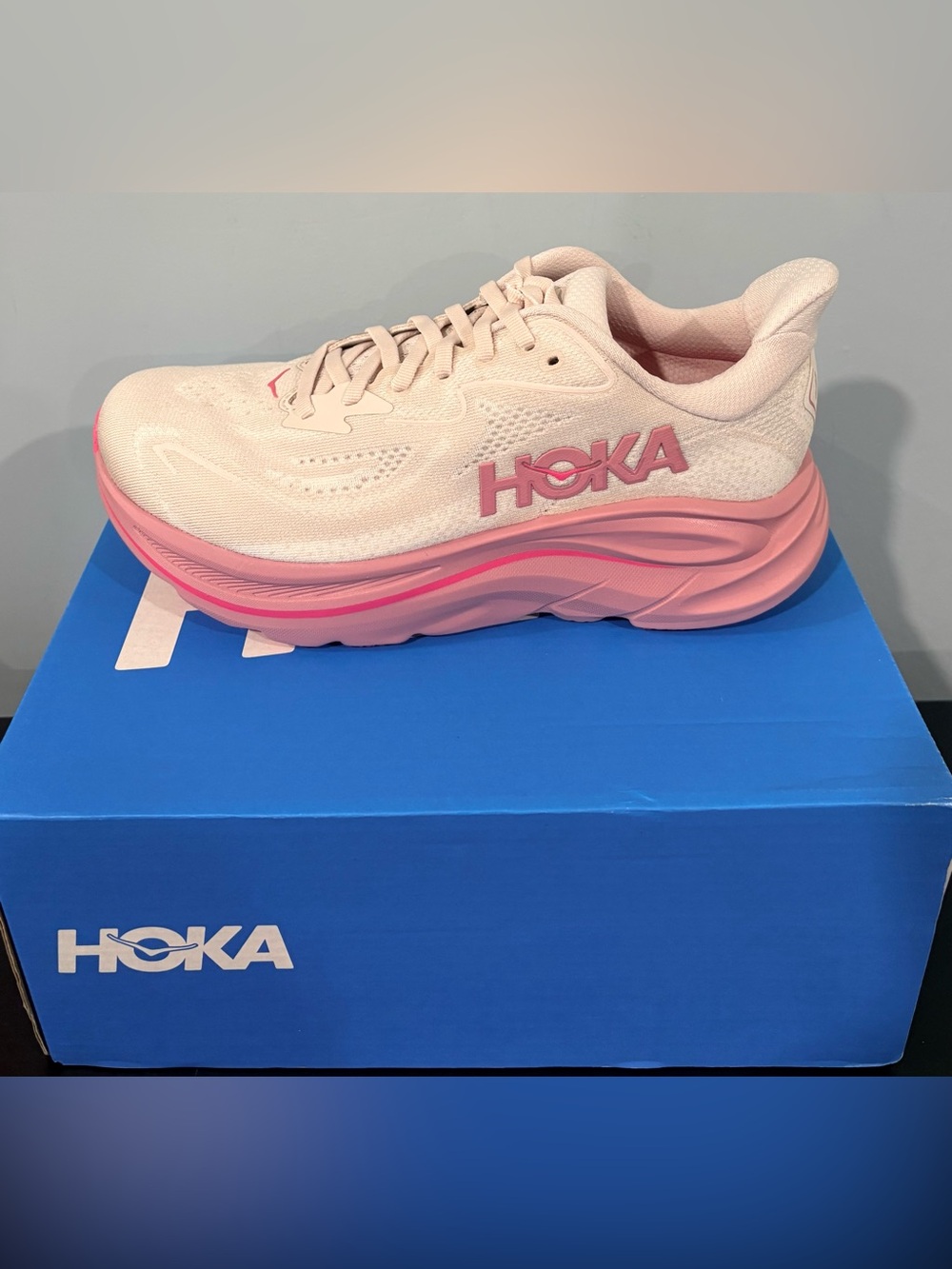 Hoka Clifton 10 | color: Rose Cream / Dried Rose | size: 7.5 wide